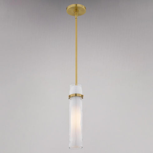 Vaxcel Vilo 4.5 in. W 1 Light Mini Pendant in Golden Brass Model: P0418