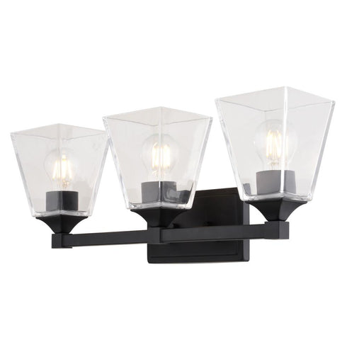 Vaxcel Wallingford 22.5 in. W Vanity Light in Matte Black Model: W0495