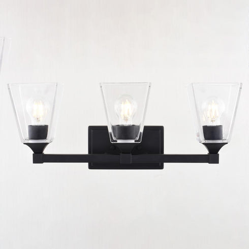 Vaxcel Wallingford 22.5 in. W Vanity Light in Matte Black Model: W0495
