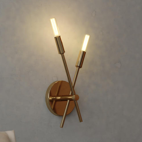 Vaxcel Warwick 5.75 in. W 2 Light Wall Light in Natural Brass Model: W0492