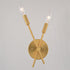 Vaxcel Warwick 5.75 in. W 2 Light Wall Light in Natural Brass Model: W0492