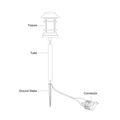 Vaxcel Westmont LED Low Voltage Landscape Path Light in Black Model: T0756