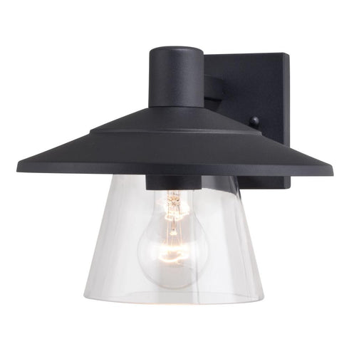 Vaxcel Westport 10 in. Outdoor Wall Light in Textured Black Model: T0752