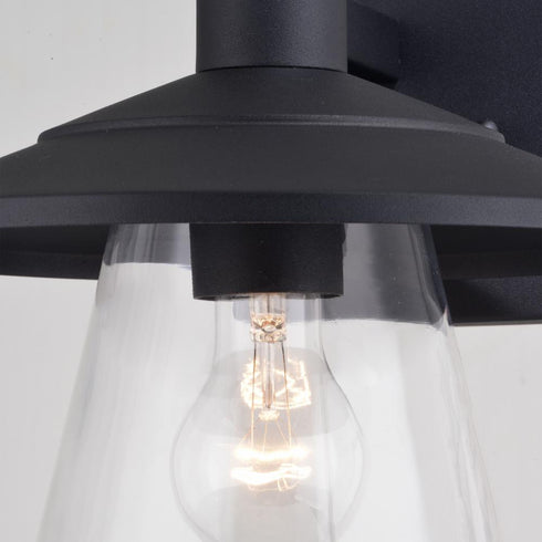 Vaxcel Westport 10 in. Outdoor Wall Light in Textured Black Model: T0752