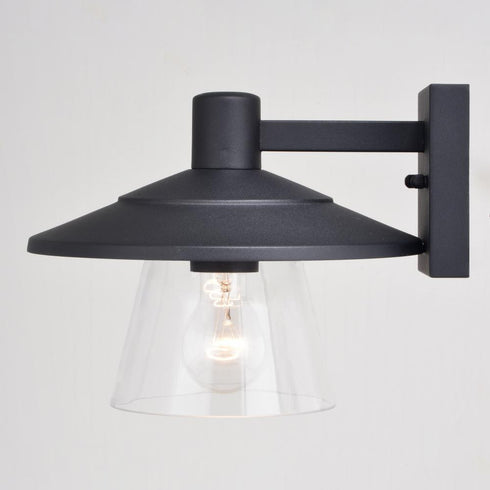 Vaxcel Westport 10 in. Outdoor Wall Light in Textured Black Model: T0752