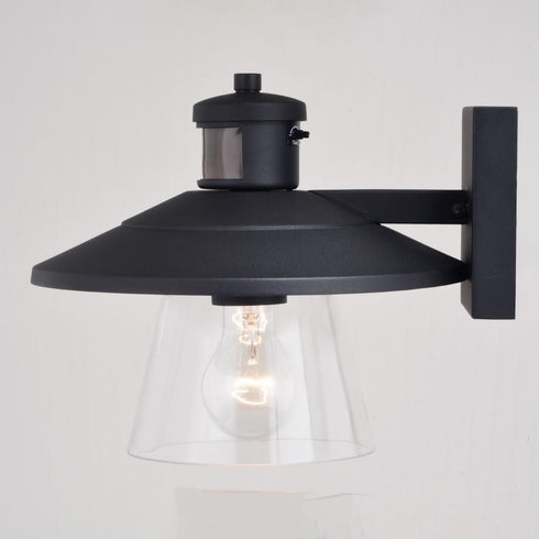 Vaxcel Westport Dualux 10 in. Outdoor Motion Sensor Wall Light in Textured Black Model: T0753