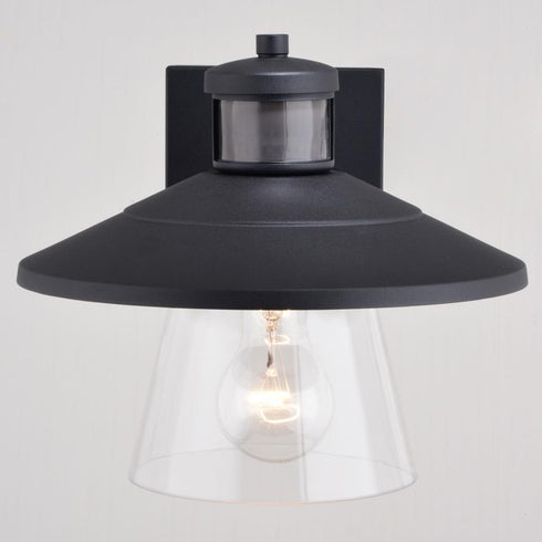 Vaxcel Westport Dualux 10 in. Outdoor Motion Sensor Wall Light in Textured Black Model: T0753