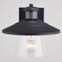 Vaxcel Westport Dualux 10 in. Outdoor Motion Sensor Wall Light in Textured Black Model: T0753