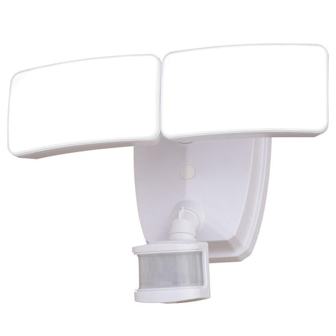 Vaxcel Zeta 2 Light LED Outdoor Motion Sensor Smart Home Flood Light in White Model: T0620