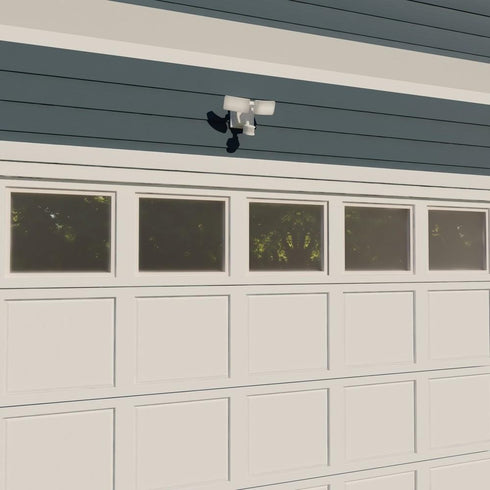 Vaxcel Zeta 2 Light LED Outdoor Motion Sensor Smart Home Flood Light in White Model: T0620