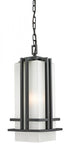 Z-Lite Abbey 1 Light Outdoor Chain Mount Ceiling Fixture in Black Finish Model: 549CHB-BK