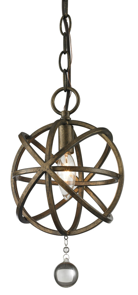 Z-Lite Acadia 1 Light Pendant in Golden Bronze Finish Model: 416-8