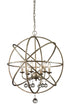 Z-Lite Acadia 6 Light Chandelier in Antique Silver Finish Model: 415-24