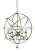 Z-Lite Acadia 8 Light Chandelier in Antique Silver Finish Model: 415-30
