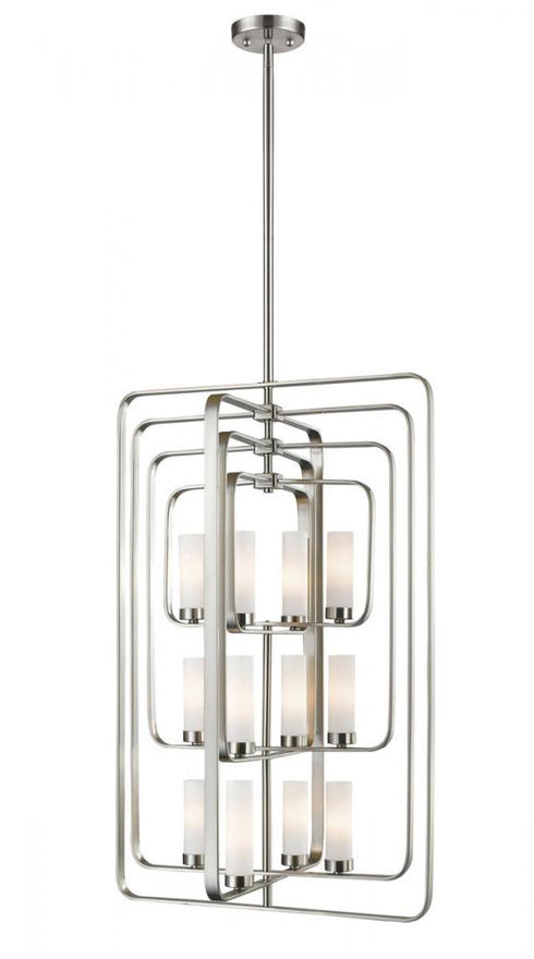 Z-Lite Aideen 12 Light Chandelier in Brushed Nickel Finish Model: 6000-12-BN