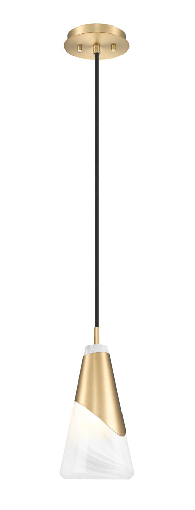 Z-Lite Aimie 1 Light Pendant in Brushed Nickel Finish Model: 828P6-BN