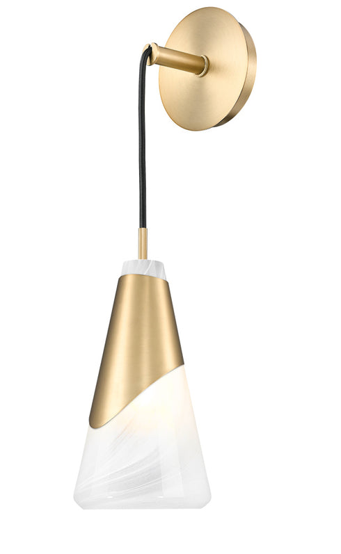 Z-Lite Aimie 1 Light Wall Sconce in Brushed Nickel Finish Model: 828-1S-BN