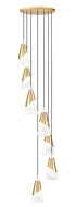 Z-Lite Aimie 7 Light Chandelier in Brushed Nickel Finish Model: 828P6-7R-BN