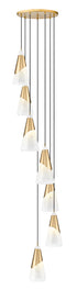 Z-Lite Aimie 7 Light Chandelier in Brushed Nickel Finish Model: 828P7-7R-BN