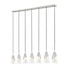 Z-Lite Aimie 7 Light Linear Chandelier in Brushed Nickel Finish Model: 828P7-7L-BN