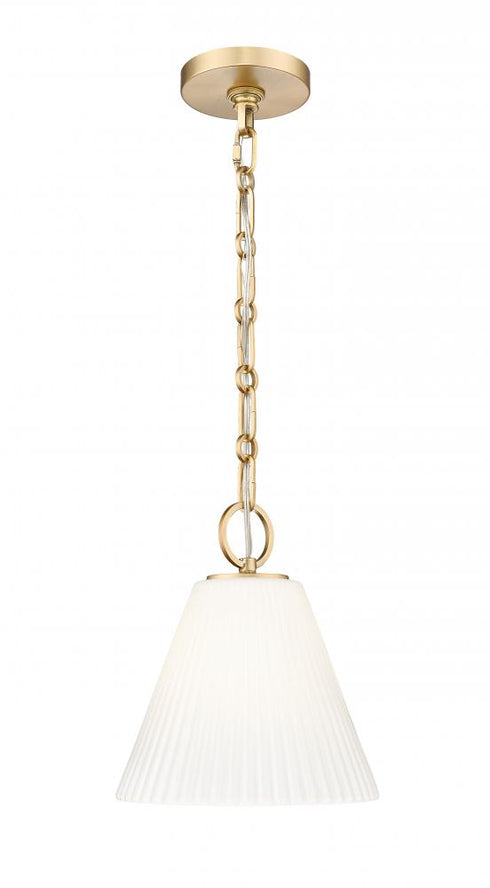 Z-Lite Alaric 1 Light Pendant in Matte Black Finish Model: 3042P10-MB
