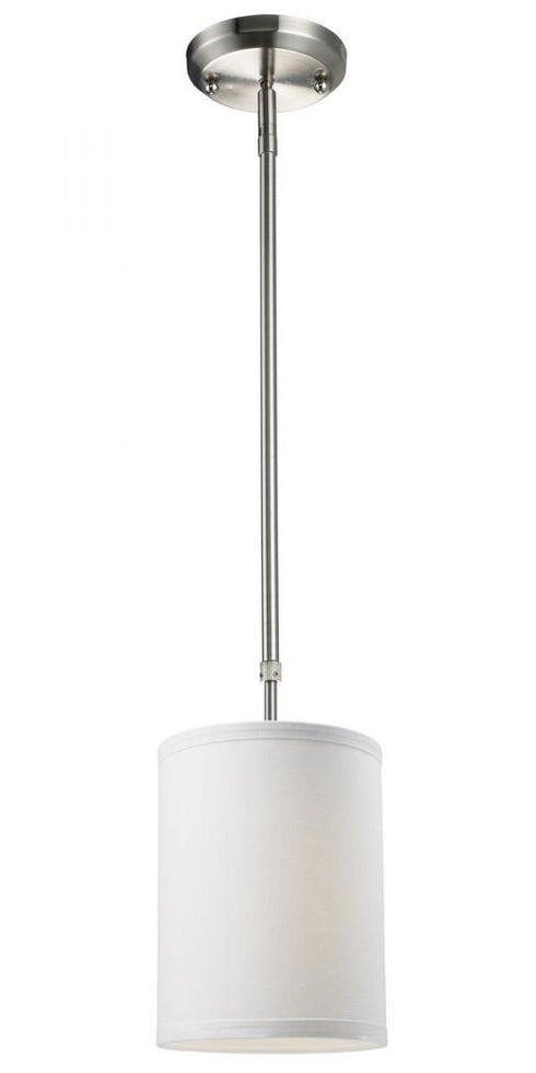 Z-Lite Albion 1 Light Pendant in Brushed Nickel Finish Model: 171-6W