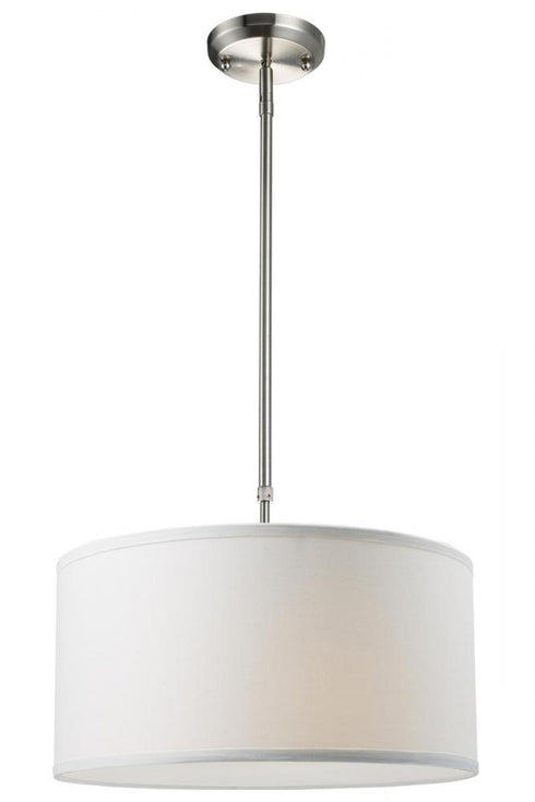 Z-Lite Albion 3 Light Pendant in Brushed Nickel Finish Model: 171-16B-C