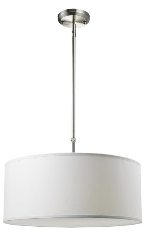 Z-Lite Albion 3 Light Pendant in Brushed Nickel Finish Model: 171-20B-C