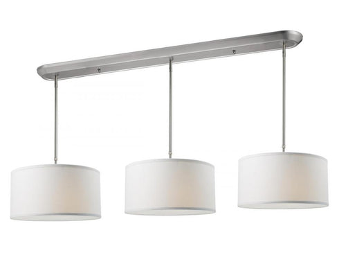 Z-Lite Albion 9 Light Linear Chandelier in Brushed Nickel Finish Model: 171-16-3B