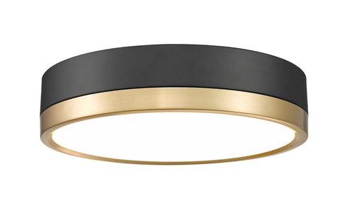 Z-Lite Algar 1 Light Flush Mount in Brushed Nickel Finish Model: 1006F12-BN-LED