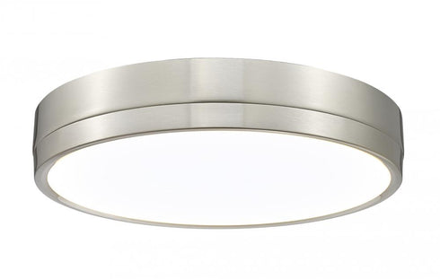 Z-Lite Algar 1 Light Flush Mount in Brushed Nickel Finish Model: 1006F16-BN-LED
