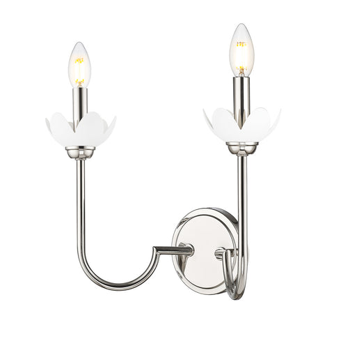 Z-Lite Allistair 2 Light Wall Sconce in Brushed Nickel Finish Model: 352-2S-BN