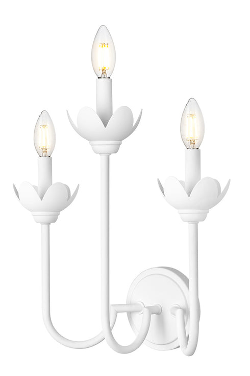 Z-Lite Allistair 3 Light Wall Sconce in Brushed Nickel Finish Model: 352-3S-BN