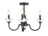 Z-Lite Allistair 4 Light Semi Flush Mount in Matte Black Finish Model: 352-4SF-MB