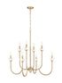 Z-Lite Allistair 8 Light Chandelier in Matte Black Finish Model: 352-8MB