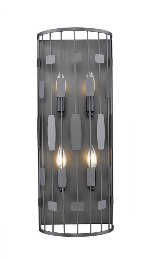 Z-Lite Almet 4 Light Wall Sconce in Brushed Nickel Finish Model: 430-4S-BN