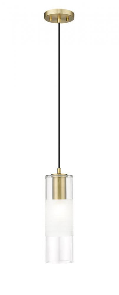 Z-Lite Alton 1 Light Pendant in Brushed Nickel Finish Model: 824P-BN