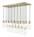 Z-Lite Alton 23 Light Linear Chandelier in Brushed Nickel Finish Model: 824P-23L-BN