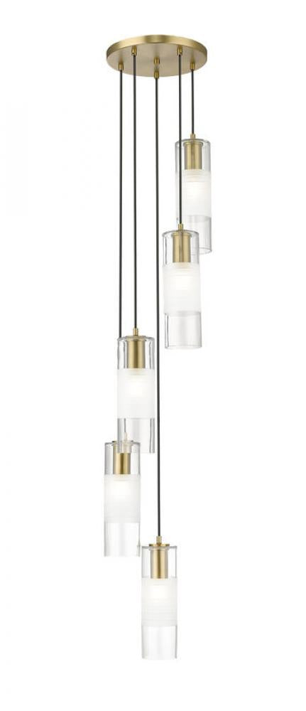 Z-Lite Alton 5 Light Chandelier in Brushed Nickel Finish Model: 824P-5R-BN