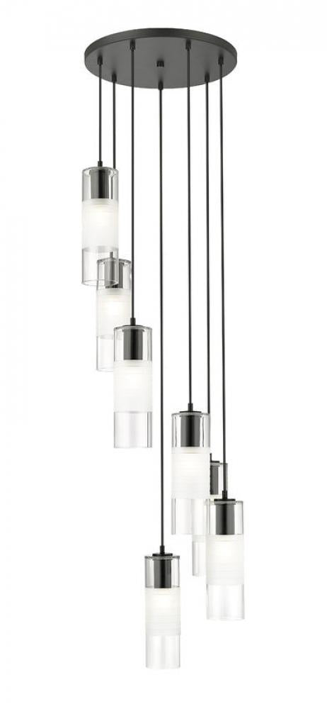 Z-Lite Alton 7 Light Chandelier in Brushed Nickel Finish Model: 824P-7R-BN