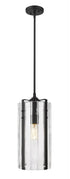 Z-Lite Alverton 1 Light Pendant in Matte Black Finish Model: 3036P8-MB