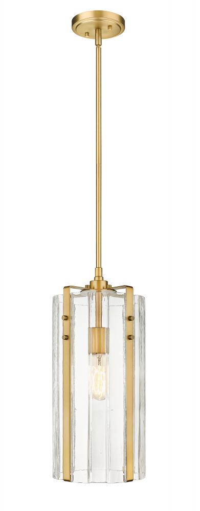 Z-Lite Alverton 1 Light Pendant in Matte Black Finish Model: 3036P8-MB