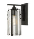 Z-Lite Alverton 1 Light Wall Sconce in Matte Black Finish Model: 3036-1S-MB