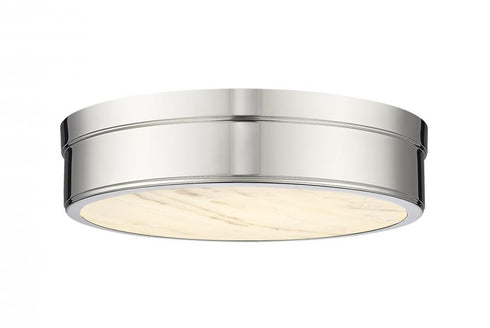 Z-Lite Anders 1 Light Flush Mount in Polished Nickel Finish Model: 1944F15-PN-LED