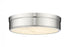 Z-Lite Anders 1 Light Flush Mount in Polished Nickel Finish Model: 1944F15-PN-LED