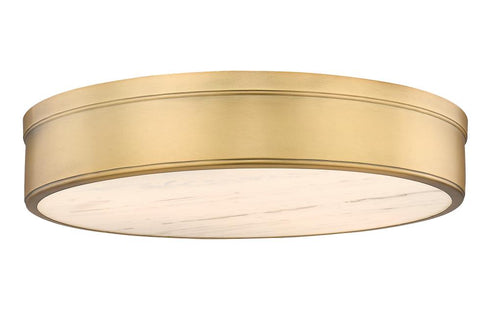 Z-Lite Anders 3 Light Flush Mount in Polished Nickel Finish Model: 1944F22-PN-LED