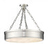 Z-Lite Anders 3 Light Semi Flush Mount in Polished Nickel Finish Model: 1944SF22-PN-LED
