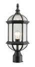 Z-Lite Annex 1 Light Outdoor Post Mount Fixture in Black Finish Model: 563PHM-BK