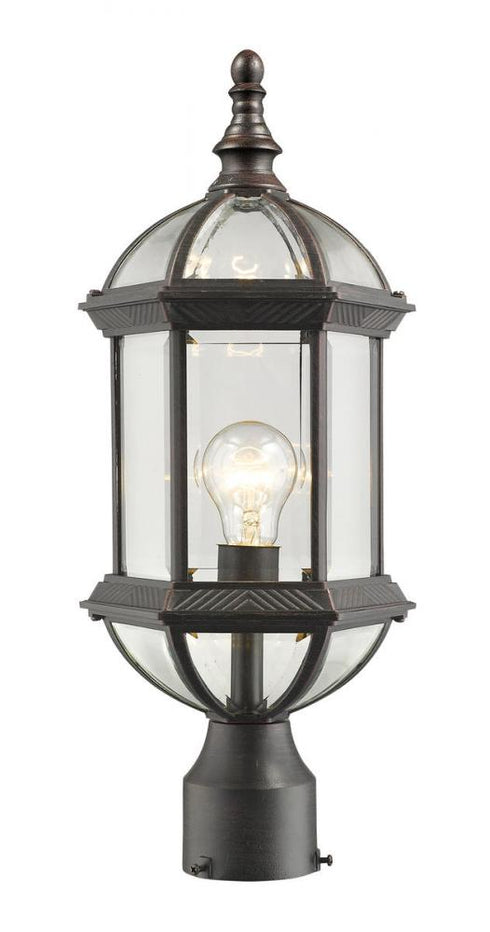 Z-Lite Annex 1 Light Outdoor Post Mount Fixture in Black Finish Model: 563PHM-BK
