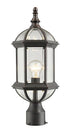 Z-Lite Annex 1 Light Outdoor Post Mount Fixture in Black Finish Model: 563PHM-BK